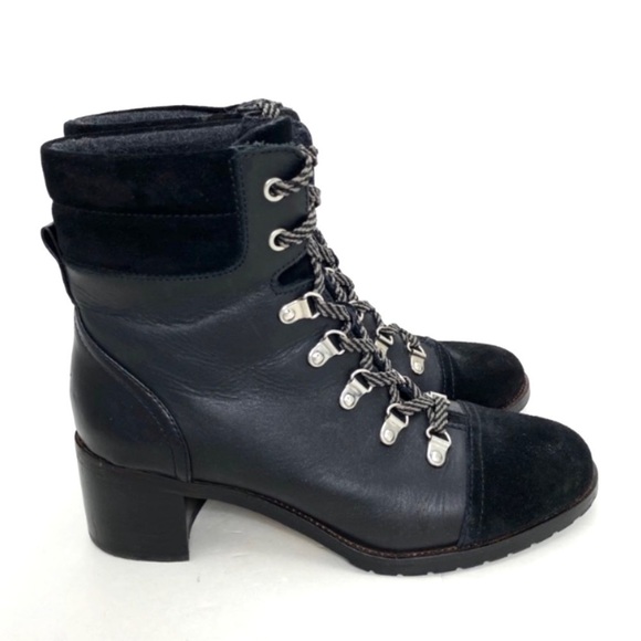 SAM Edelman Manchester Ankle Lace up Hiking Boot in Black Size 8 - Picture 6 of 11